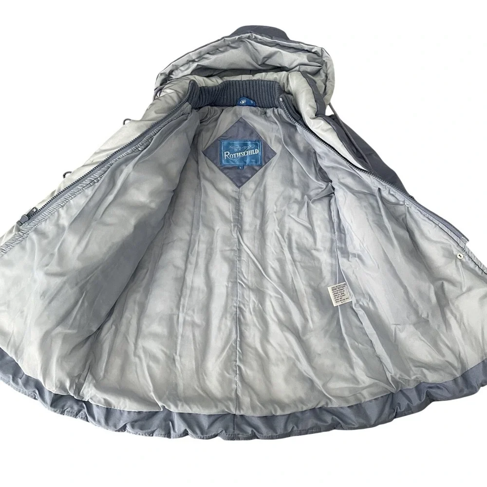 Vintage Rothschild 1980s Periwinkle Hooded Puffer Winter Coat‎ | Girls Size 5